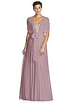 Alt View 3 Thumbnail - Dusty Rose & Metallic Gold After Six Bridesmaid Dress 6749