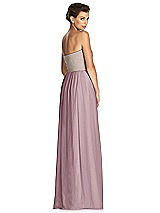 Rear View Thumbnail - Dusty Rose & Metallic Gold After Six Bridesmaid Dress 6749