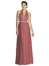 Alt View 1 Thumbnail - English Rose & Metallic Gold After Six Bridesmaid Dress 6749