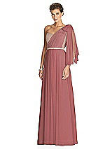 Alt View 2 Thumbnail - English Rose & Metallic Gold After Six Bridesmaid Dress 6749