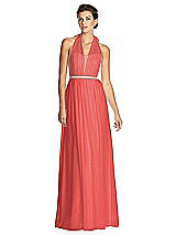 Alt View 1 Thumbnail - Perfect Coral & Metallic Gold After Six Bridesmaid Dress 6749