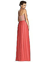 Rear View Thumbnail - Perfect Coral & Metallic Gold After Six Bridesmaid Dress 6749