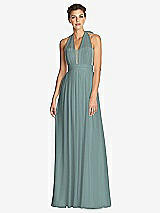 Front View Thumbnail - Icelandic & Metallic Gold After Six Bridesmaid Dress 6749