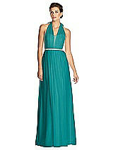 Alt View 1 Thumbnail - Jade & Metallic Gold After Six Bridesmaid Dress 6749