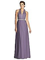 Alt View 1 Thumbnail - Lavender & Metallic Gold After Six Bridesmaid Dress 6749