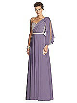 Alt View 2 Thumbnail - Lavender & Metallic Gold After Six Bridesmaid Dress 6749