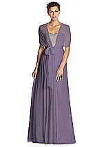 Alt View 3 Thumbnail - Lavender & Metallic Gold After Six Bridesmaid Dress 6749