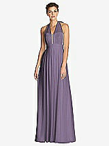 Front View Thumbnail - Lavender & Metallic Gold After Six Bridesmaid Dress 6749