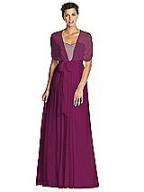 Alt View 3 Thumbnail - Merlot & Metallic Gold After Six Bridesmaid Dress 6749