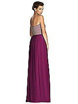 Rear View Thumbnail - Merlot & Metallic Gold After Six Bridesmaid Dress 6749