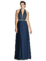 Alt View 1 Thumbnail - Midnight Navy & Metallic Gold After Six Bridesmaid Dress 6749