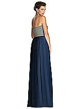 Rear View Thumbnail - Midnight Navy & Metallic Gold After Six Bridesmaid Dress 6749