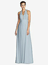 Front View Thumbnail - Mist & Metallic Gold After Six Bridesmaid Dress 6749