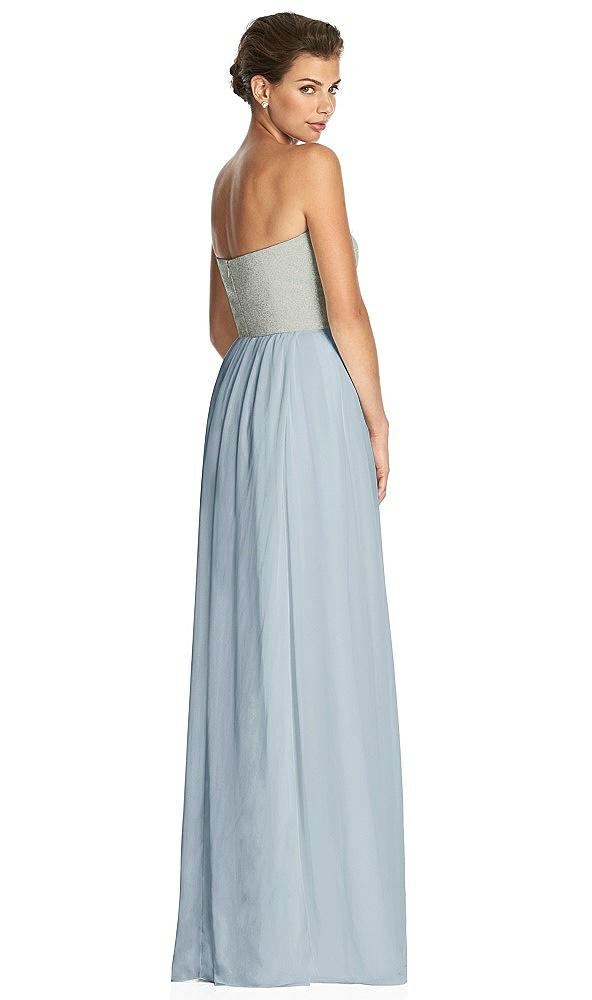 Back View - Mist & Metallic Gold After Six Bridesmaid Dress 6749