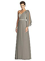 Alt View 2 Thumbnail - Mocha & Metallic Gold After Six Bridesmaid Dress 6749