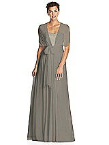 Alt View 3 Thumbnail - Mocha & Metallic Gold After Six Bridesmaid Dress 6749