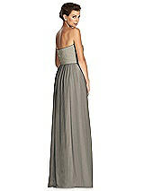 Rear View Thumbnail - Mocha & Metallic Gold After Six Bridesmaid Dress 6749