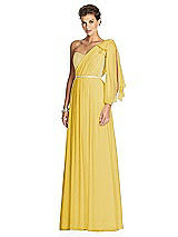 Alt View 2 Thumbnail - Marigold & Metallic Gold After Six Bridesmaid Dress 6749