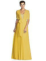 Alt View 3 Thumbnail - Marigold & Metallic Gold After Six Bridesmaid Dress 6749