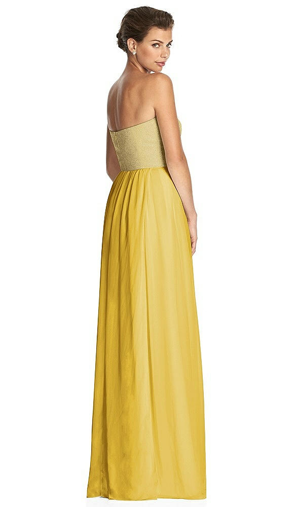 Back View - Marigold & Metallic Gold After Six Bridesmaid Dress 6749