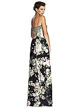 Rear View Thumbnail - Noir Garden & Metallic Gold After Six Bridesmaid Dress 6749