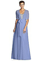 Alt View 3 Thumbnail - Periwinkle - PANTONE Serenity & Metallic Gold After Six Bridesmaid Dress 6749