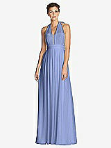 Front View Thumbnail - Periwinkle - PANTONE Serenity & Metallic Gold After Six Bridesmaid Dress 6749