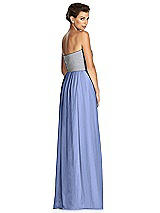 Rear View Thumbnail - Periwinkle - PANTONE Serenity & Metallic Gold After Six Bridesmaid Dress 6749