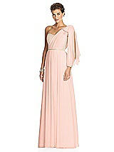 Alt View 2 Thumbnail - Peaches And Cream & Metallic Gold After Six Bridesmaid Dress 6749