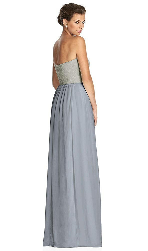 Back View - Platinum & Metallic Gold After Six Bridesmaid Dress 6749