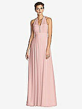 Front View Thumbnail - Rose - PANTONE Rose Quartz & Metallic Gold After Six Bridesmaid Dress 6749