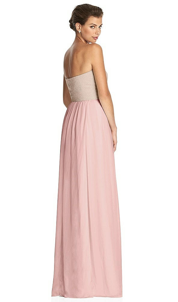 Back View - Rose - PANTONE Rose Quartz & Metallic Gold After Six Bridesmaid Dress 6749