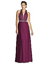 Alt View 1 Thumbnail - Ruby & Metallic Gold After Six Bridesmaid Dress 6749