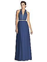 Alt View 1 Thumbnail - Sailor & Metallic Gold After Six Bridesmaid Dress 6749