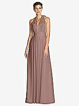 Front View Thumbnail - Sienna & Metallic Gold After Six Bridesmaid Dress 6749