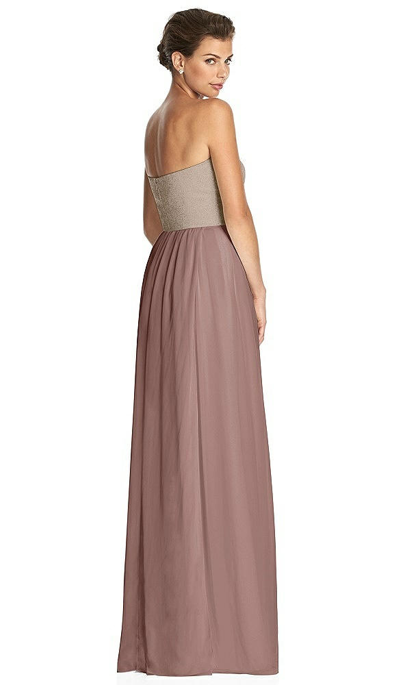 Back View - Sienna & Metallic Gold After Six Bridesmaid Dress 6749