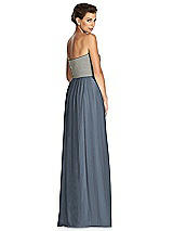 Rear View Thumbnail - Silverstone & Metallic Gold After Six Bridesmaid Dress 6749