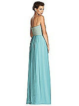 Rear View Thumbnail - Spa & Metallic Gold After Six Bridesmaid Dress 6749