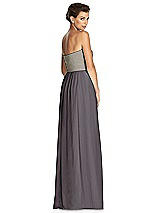 Rear View Thumbnail - Stormy & Metallic Gold After Six Bridesmaid Dress 6749