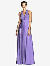 Front View Thumbnail - Tahiti & Metallic Gold After Six Bridesmaid Dress 6749