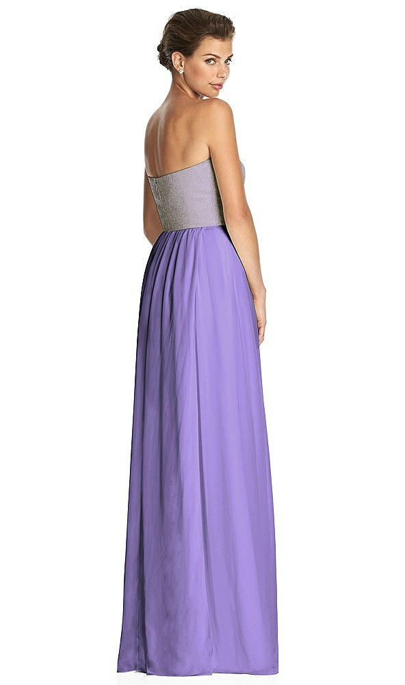 Back View - Tahiti & Metallic Gold After Six Bridesmaid Dress 6749