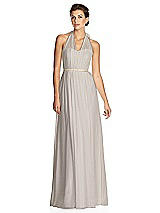 Alt View 1 Thumbnail - Taupe & Metallic Gold After Six Bridesmaid Dress 6749