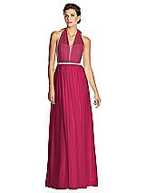 Alt View 1 Thumbnail - Valentine & Metallic Gold After Six Bridesmaid Dress 6749