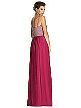 Rear View Thumbnail - Valentine & Metallic Gold After Six Bridesmaid Dress 6749