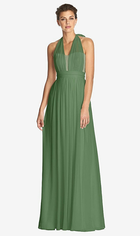 Front View - Vineyard Green & Metallic Gold After Six Bridesmaid Dress 6749