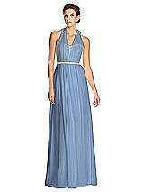 Alt View 1 Thumbnail - Windsor Blue & Metallic Gold After Six Bridesmaid Dress 6749