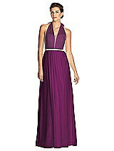 Alt View 1 Thumbnail - Wild Berry & Metallic Gold After Six Bridesmaid Dress 6749