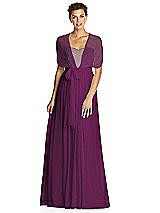 Alt View 3 Thumbnail - Wild Berry & Metallic Gold After Six Bridesmaid Dress 6749