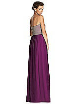 Rear View Thumbnail - Wild Berry & Metallic Gold After Six Bridesmaid Dress 6749