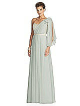 Alt View 2 Thumbnail - Willow Green & Metallic Gold After Six Bridesmaid Dress 6749